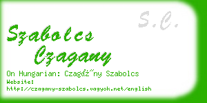 szabolcs czagany business card